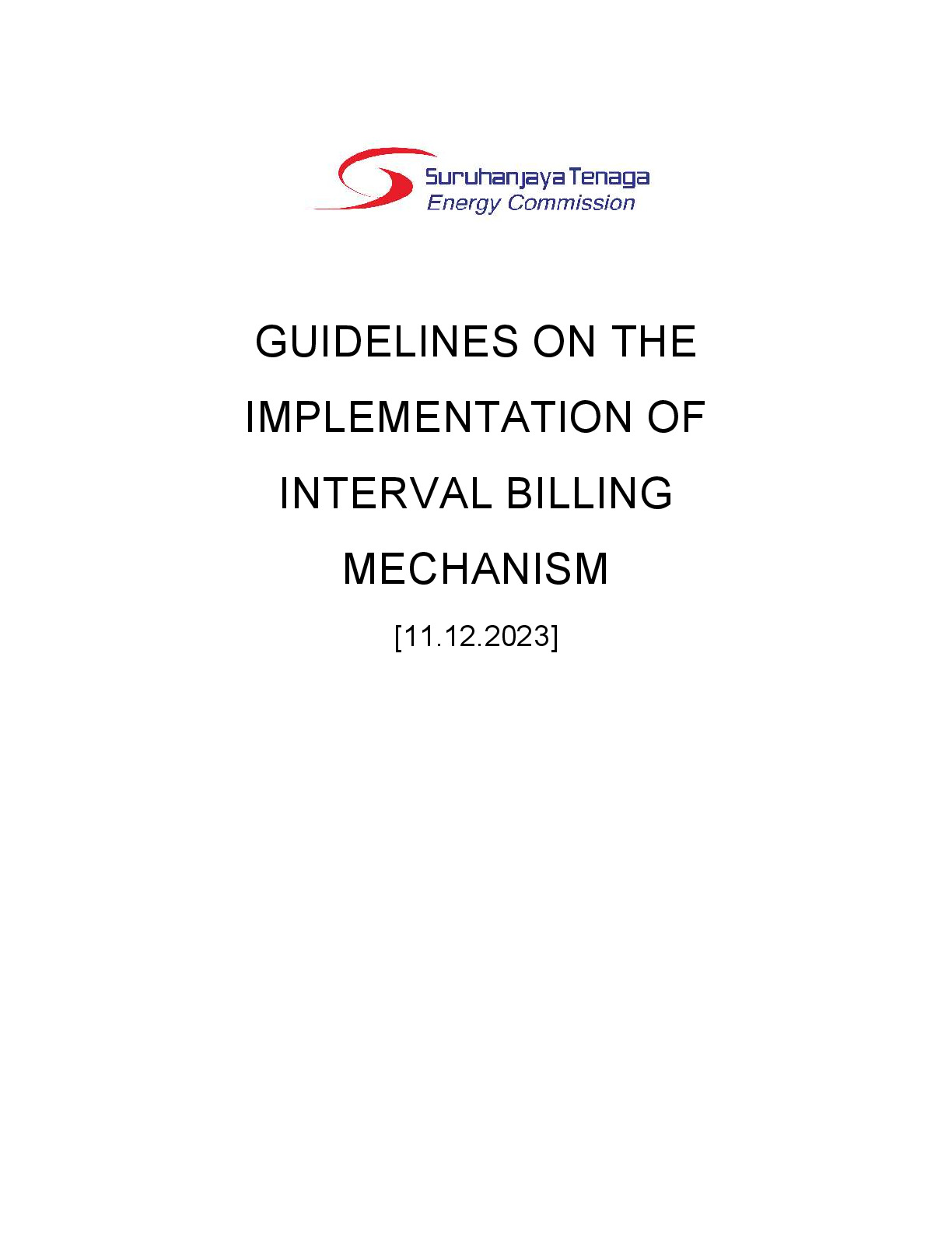 Guidelines on The Implementation of Interval Billing Mechanism
