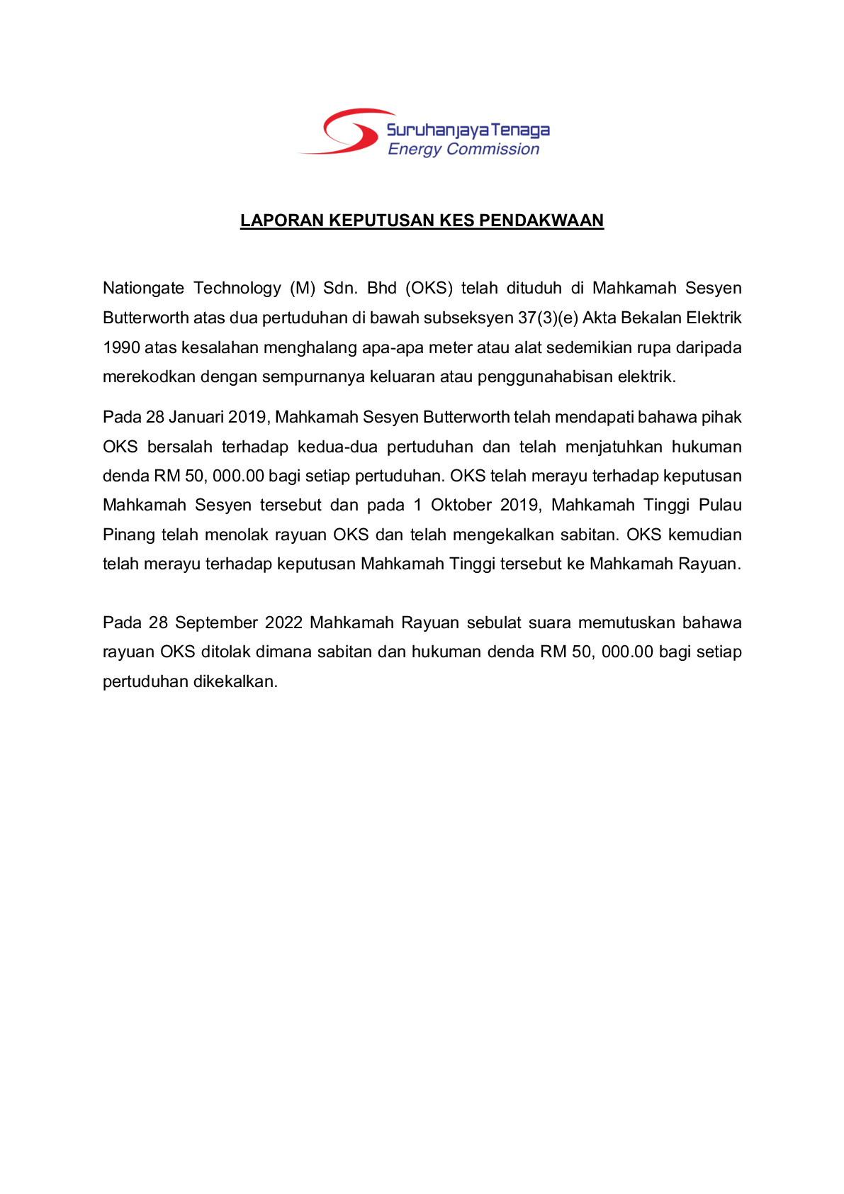 (Court of Appeal) Prosecution Report - Nationgate Technology (M) Sdn. Bhd