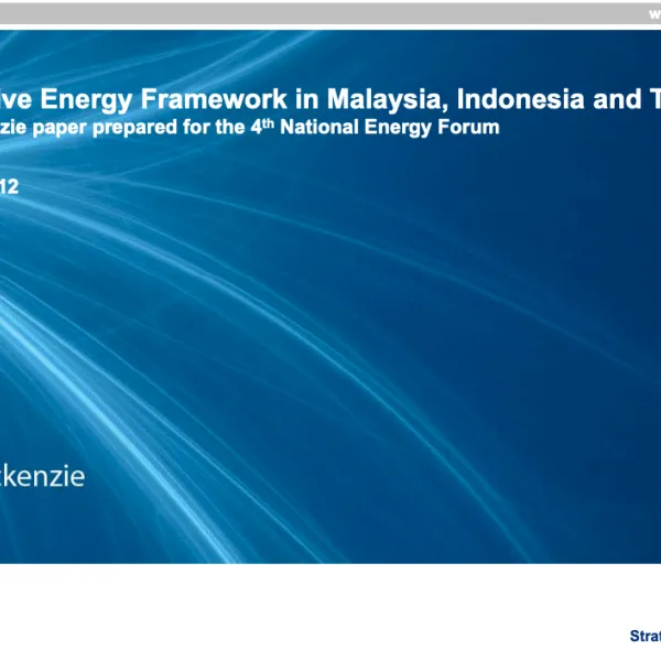 Comparative Energy Framework in Malaysia, Indonesia and Thailand