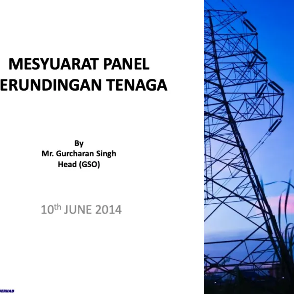Electricity Supply and Demand Situation in Peninsular Malaysia