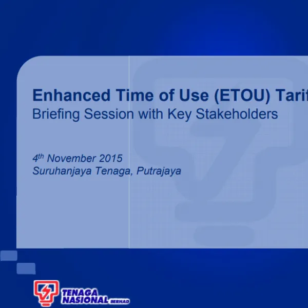 Enhanced Time-of-Use (EToU) Tariff Scheme