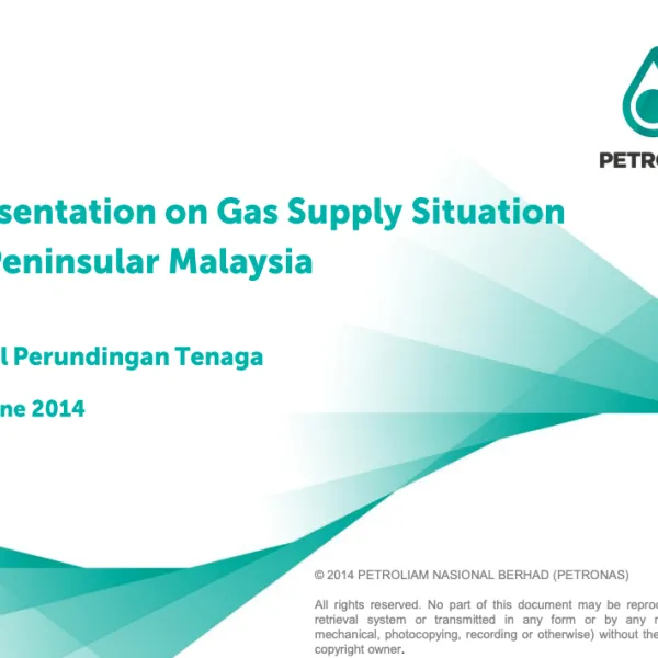 Gas Supply Situation in Peninsular Malaysia
