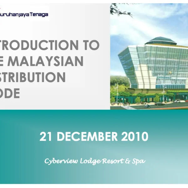 Introduction to The Malaysian Distribution Code