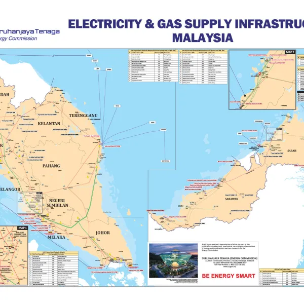 Map: Electricity & Gas Supply Infrastructure Malaysia (2019)