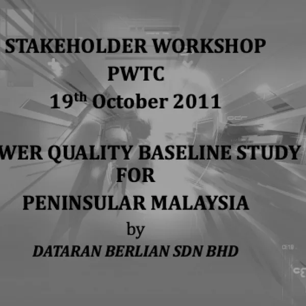 PQ Logging: Power Quality Baseline Study For Peninsular Malaysia