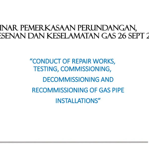 Paper 5: Prosidur Kerja Selamat (Testing Commissioning)
