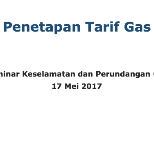 Penetapan Tarif Gas
