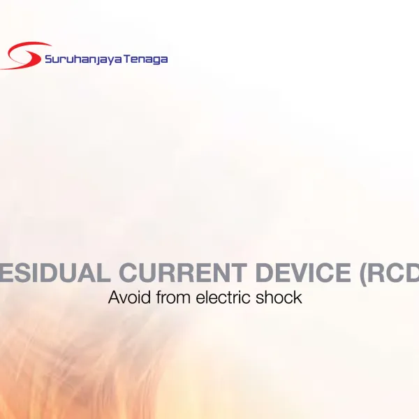 Residual Current Device (RCD) : Avoid From Electric Shock