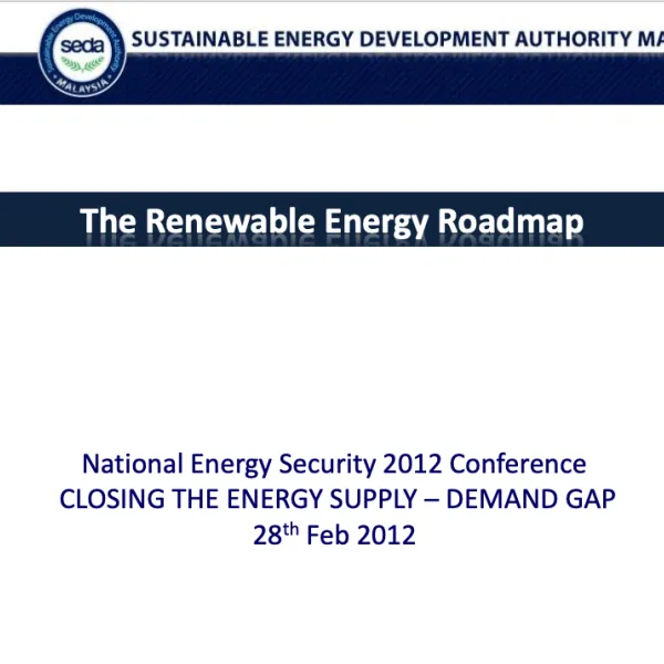 SEDA: The Renewable Energy Road Map