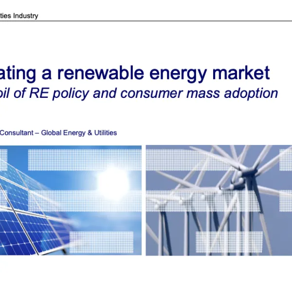Stimulating a renewable energy market the turmoil of RE policy and consumer mass adoption