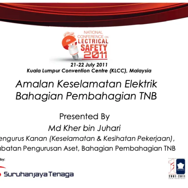 TNB: Amalan Keselamatan Elektrik - Bahagian Pembahagian