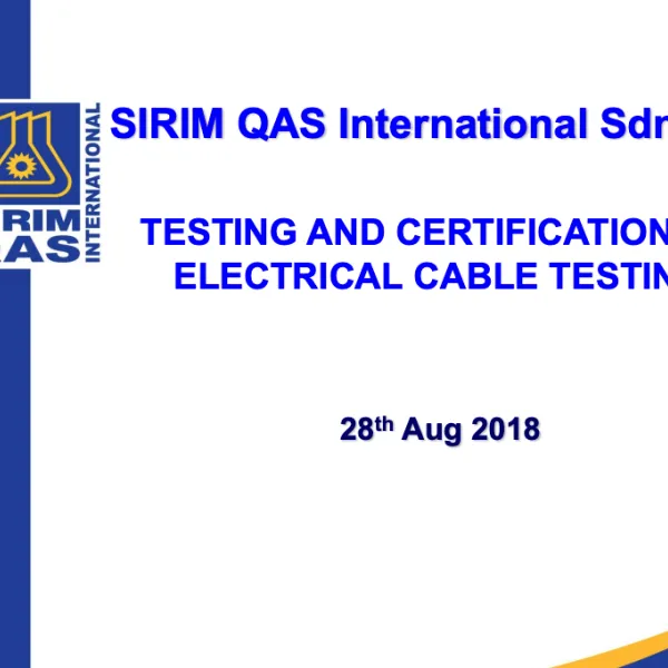Testing and Certification on Electrical Cable Testing