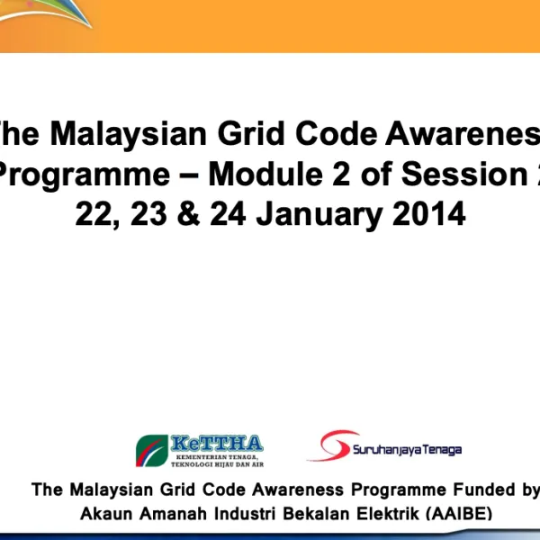 The Malaysian Grid Code Awareness Programme