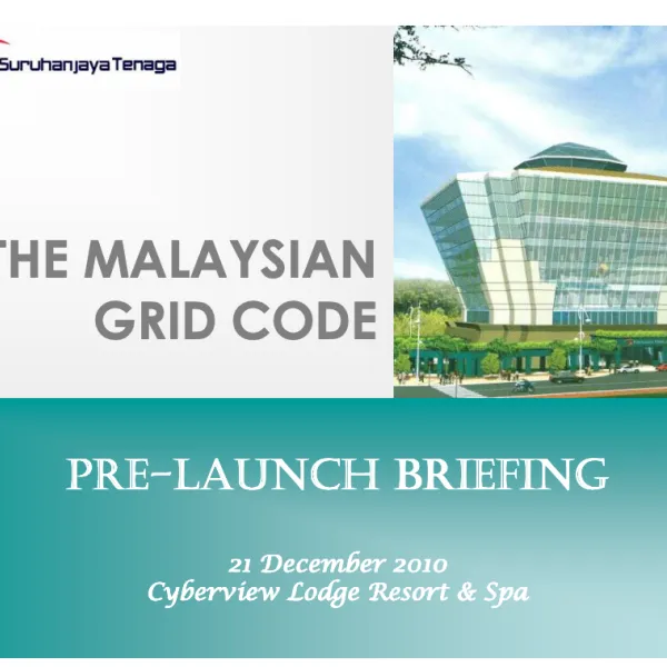 The Malaysian Grid Code