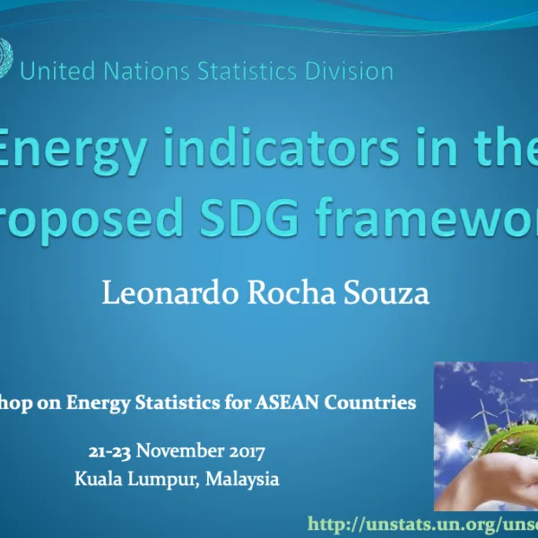 UNSD-Energy indicators in the proposed SDG framework
