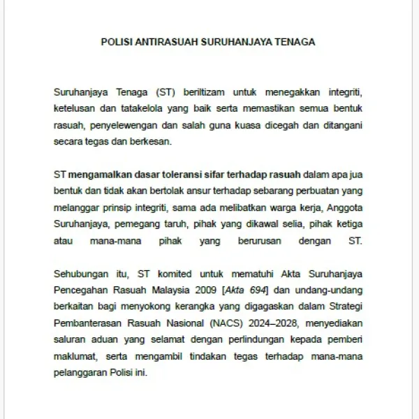 polisi rasuah
